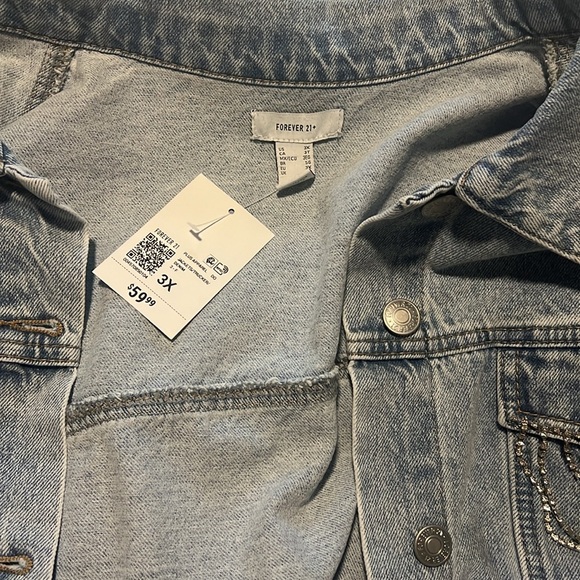 NWT Rhinestone Denim Jacket ✨ - Picture 5 of 5